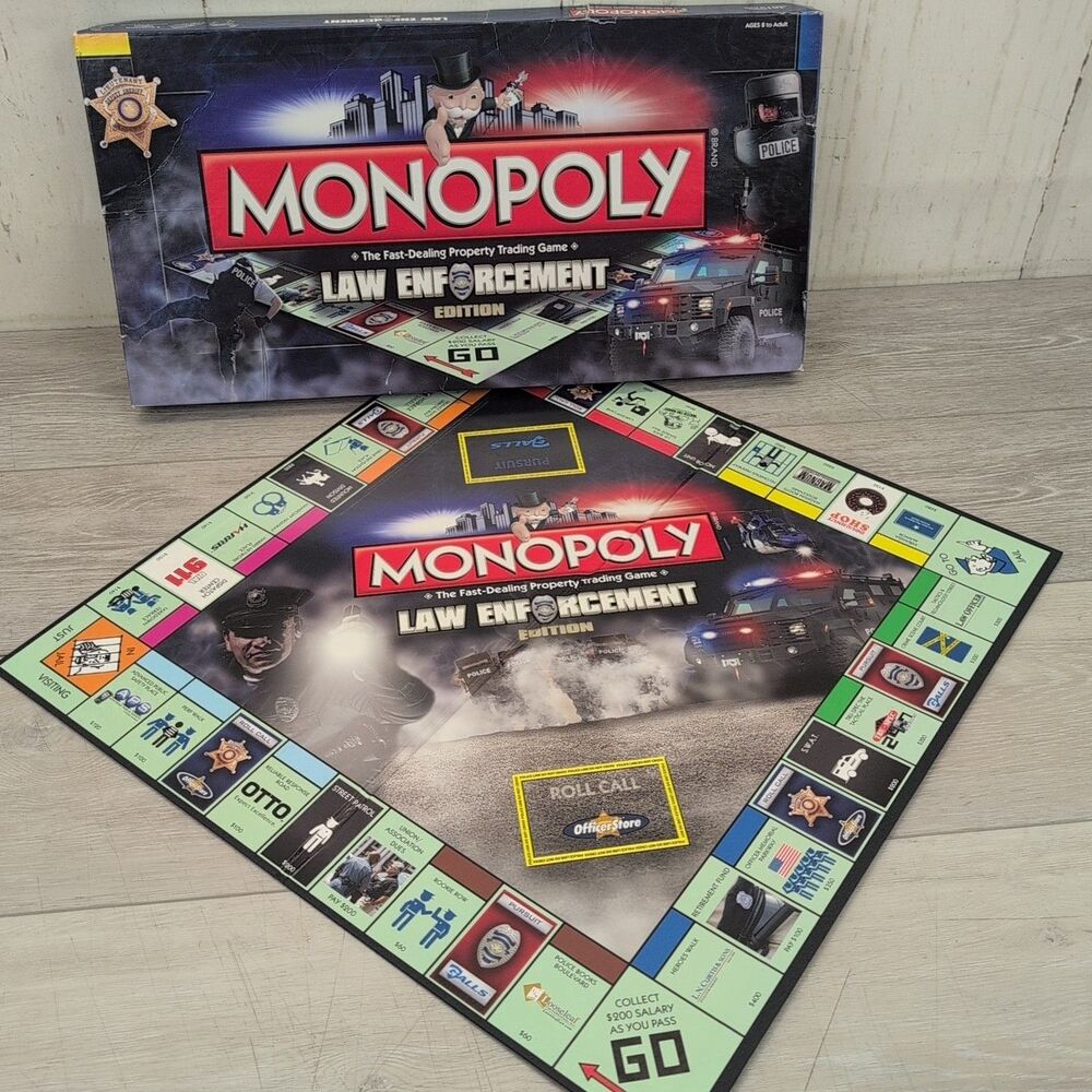 Monopoly Law Enforcement Edition Board Game - Pieces Are Sealed Complete